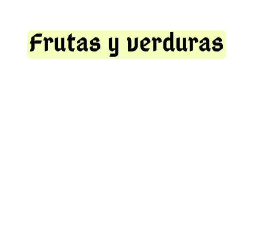 Frutas y verduras